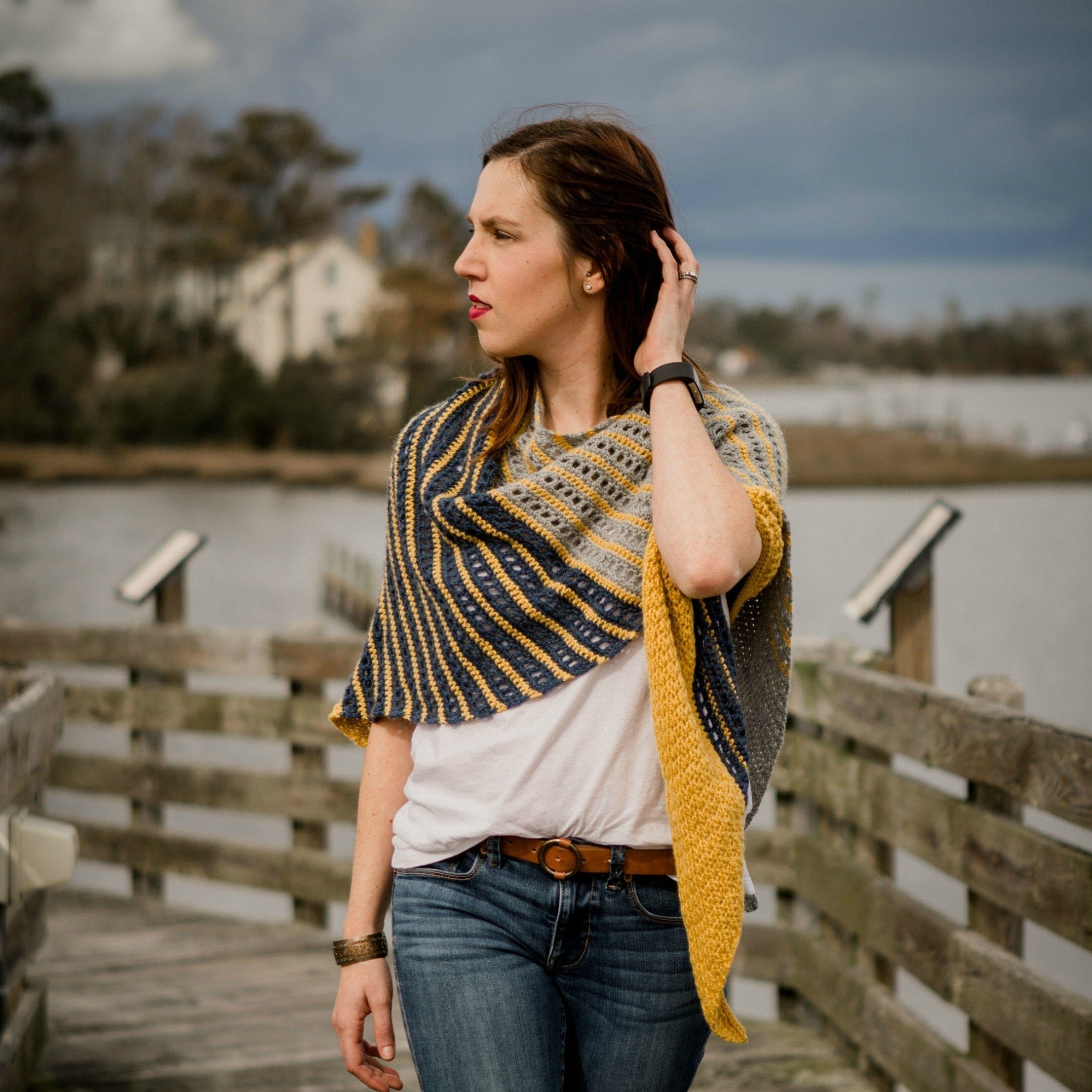 Free Crochet Triangle Shawl: Bronwyn Shawl by Toni Lipsey of TL Yarn Crafts