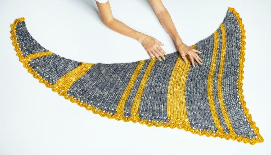Free Crochet Pattern: Asymmetrical Crochet Shawl